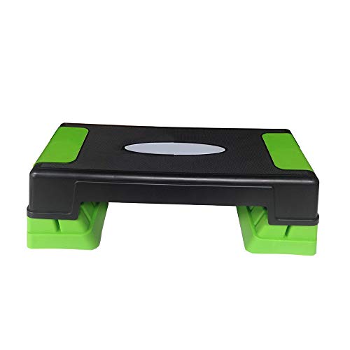 Steps de Aerobic Ejercicio Paso a Paso con 3X Altura del Nivel de 12 cm, 17 cm y 22 cm Pasos elevar la Plataforma Steppers Junta Box Block Steppers (Color : Verde, Size : 72cm)