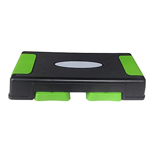 Steps de Aerobic Ejercicio Paso a Paso con 3X Altura del Nivel de 12 cm, 17 cm y 22 cm Pasos elevar la Plataforma Steppers Junta Box Block Steppers (Color : Verde, Size : 72cm)