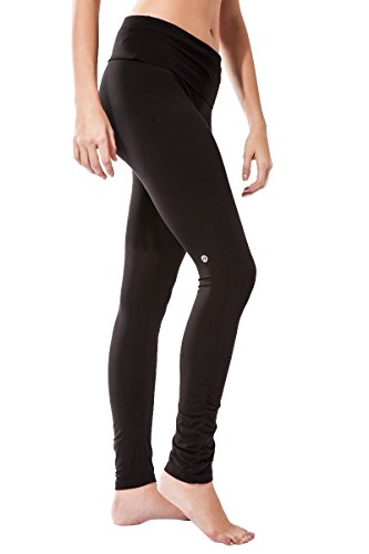 Sternitz Pantalon Fitness para Mujer, Dhana, Ideal para Hacer Pilates, Yoga y Cualquier Deporte, Tela de bambú, ecológica y Suave. Pantalón Largo Pegado. Muy Cómodo. (L, Negro)