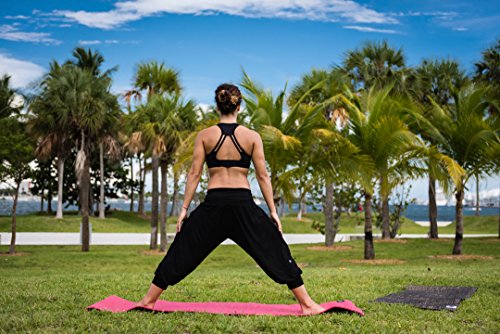 Sternitz Pantalon Fitness para Mujer, Rabi, Ideal para Hacer Pilates, Yoga y Cualquier Deporte, Tela de bambú, ecológica y Suave. Pantalón Tipo Pescador o Bombacho. Muy Cómodo (S, Negro)