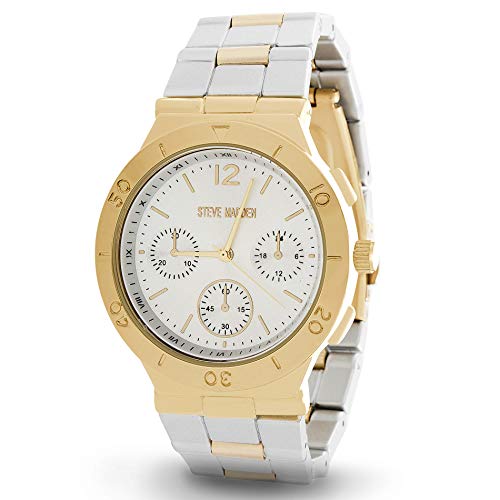 Steve Madden Multifunctional Dial Alloy Band Watch Steve Madden Multifunctional Dial Alloy Band Watch