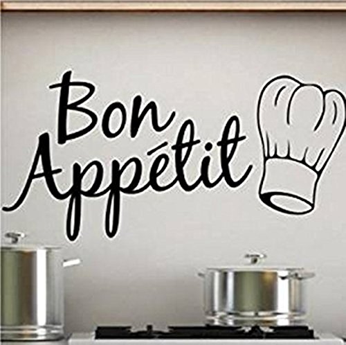 Sticker Bay Bon Appetit Kitchen Wall Sticker Art Quote - Black