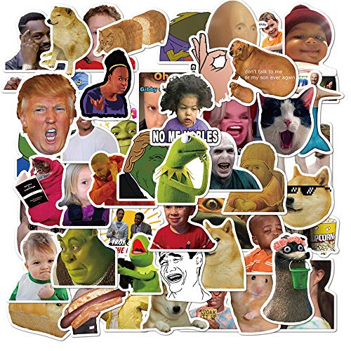 Sticker Pack 50 PCS Vinilo Pegatinas Emoticonos para portátiles Botellas de Agua Equipaje monopatín los Mejores Regalos para Adultos Adolescentes niños y niñas Calcomanías