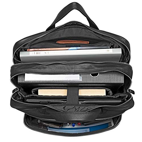 STILORD 'Lias' Bolso Mensajero Cuero para portátil 15,6 Pulgadas Bolsa Bandolera Grande Hombre y Mujer Maletín Bolso Negocios de auténtica Piel, Color:Negro STILORD 'Lias' Bolso Mensajero Cuero para portátil 15,6 Pulgadas Bolsa Bandolera Grande Hombre y Mujer Maletín Bolso Negocios de auténtica Piel, Color:Negro