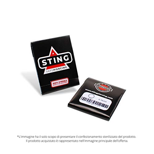 STING STGZ-BCA-1-10-3 - Piercing esterilizado, acero quirúrgico seguro, bola Ring STING STGZ-BCA-1-10-3 - Piercing esterilizado, acero quirúrgico seguro, bola Ring
