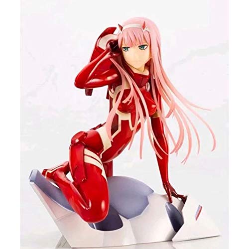 STKCST Muñeca de Anime Darling In The FranXX Zero Two (02) Figura de Ropa roja Versión Escultura Decoración Estatua Muñeca Modelo Figura de Juguete 16cm de Alto