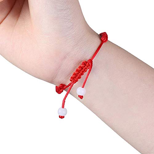 STOBOK 12 Piezas Pulseras de Cuerda roja Buena Suerte Pulseras Hechas a Mano decoración de Joyas para Damas niñas