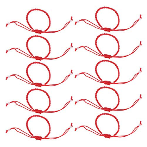 STOBOK 12 Piezas Pulseras de Cuerda roja Buena Suerte Pulseras Hechas a Mano decoración de Joyas para Damas niñas STOBOK 12 Piezas Pulseras de Cuerda roja Buena Suerte Pulseras Hechas a Mano decoración de Joyas para Damas niñas