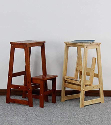 STOOL Asiento pequeño, taburete para zapatos, taburete de bar, taburete de comedor, taburete de restaurante, peldaño, silla, mesas y sillas, taburete plegable estante multifunción Escalera de madera