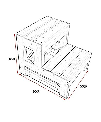 STOOL Asiento pequeño, taburete para zapatos, taburete de bar, taburete de comedor, taburete de restaurante, peldaño, silla, mesas y sillas, taburete portátil, escalera de madera maciza de 2 peldaños