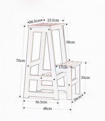 STOOL Asiento pequeño, taburete para zapatos, taburete de bar, taburete de comedor, taburete de restaurante, peldaño, silla, mesas y sillas, taburete plegable estante multifunción Escalera de madera