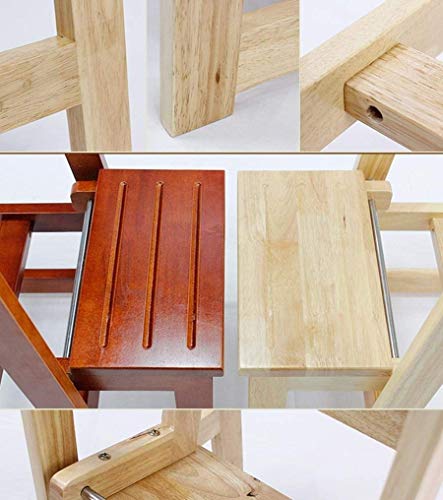 STOOL Asiento pequeño, taburete para zapatos, taburete de bar, taburete de comedor, taburete de restaurante, peldaño, silla, mesas y sillas, taburete plegable estante multifunción Escalera de madera