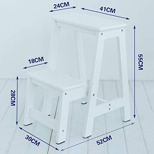 STOOL Asiento pequeño, taburete para zapatos, taburete de bar, taburete para comedor, taburete para restaurante, peldaño, silla, mesas y sillas, taburete de escalera 2Story Escalera de madera maciza