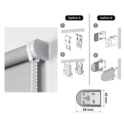 STORESDECO - Estor Screen, Estor Enrollable con Tejido Técnico para Puertas y Ventanas (80 cm x 250 cm, Gris) | Estor Enrollable Aislante Térmico, Translúcido, Tamiza la Luz y Aporta Privacidad STORESDECO - Estor Screen, Estor Enrollable con Tejido Técnico para Puertas y Ventanas (80 cm x 250 cm, Gris) | Estor Enrollable Aislante Térmico, Translúcido, Tamiza la Luz y Aporta Privacidad