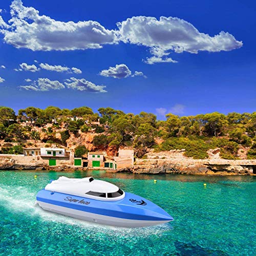 STOTOY Barco RC, Barco de con Control Remoto para Piscinas y Lagos, Mini Lancha Eléctrica de 2.4G HZ para Niños y Adultos, Bote a Motor de Simulación de Radiocontrol al Aire Libre STOTOY Barco RC, Barco de con Control Remoto para Piscinas y Lagos, Mini Lancha Eléctrica de 2.4G HZ para Niños y Adultos, Bote a Motor de Simulación de Radiocontrol al Aire Libre