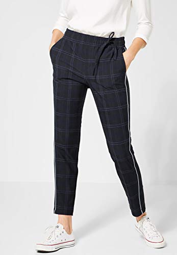 Street One 372543 Fay Loose Fit Pantalones, Multicolor (Deep Blue 31238), W42/L30 (Talla del Fabricante: 42) para Mujer