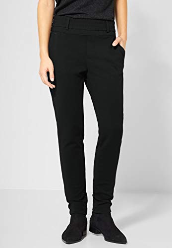 Street One 372695 Fay Loose Fit Pantalón, Negro, 36W x 30L para Mujer