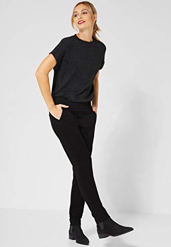 Street One 372695 Fay Loose Fit Pantalón, Negro, 36W x 30L para Mujer