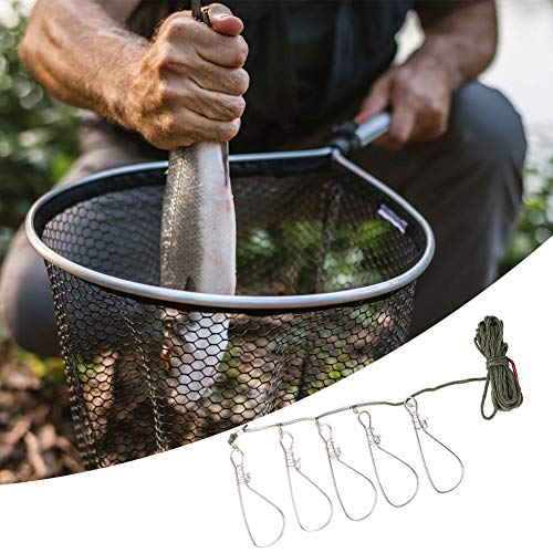 Stringer de Pesca, Stringer de Acero Inoxidable Yevenr Candado de Pesca Resistente Cuerda de Pesca Aparejos de Pesca para Exteriores Stringer de Pesca, Stringer de Acero Inoxidable Yevenr Candado de Pesca Resistente Cuerda de Pesca Aparejos de Pesca para Exteriores