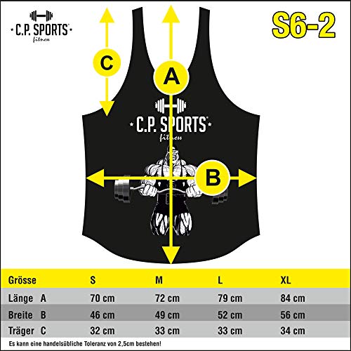 Stringer Tank Top – con culturista, steelysports, trägershirt C.P. Sports, todo el año, color - rojo, tamaño S