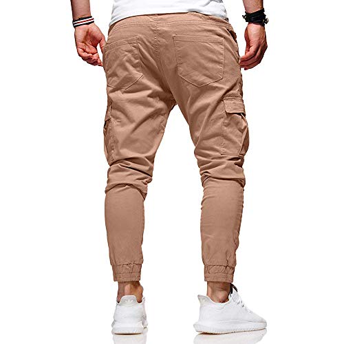 STRIR Pantalones de Hombre Casuales Deporte Joggers Pants Algodón Slim Fit Jeans Cargo Trouser