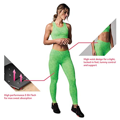 STRONG by Zumba Leggings de compresión resistentes para mujer, para entrenamiento, gimnasio, fitness, anticelulitis. - verde - X-Small