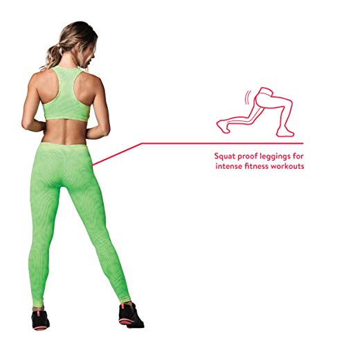 STRONG by Zumba Leggings de compresión resistentes para mujer, para entrenamiento, gimnasio, fitness, anticelulitis. - verde - X-Small