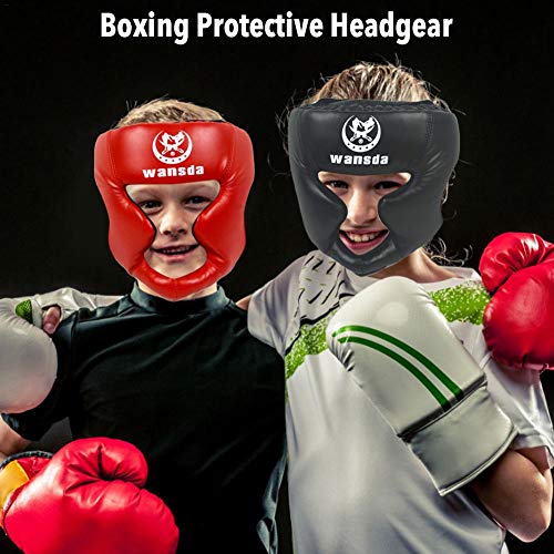 Stronrive Casco Boxeo para MMA Entrenamiento Casco Protector Muay Thai Kick Boxing Protección para Toda La Cara