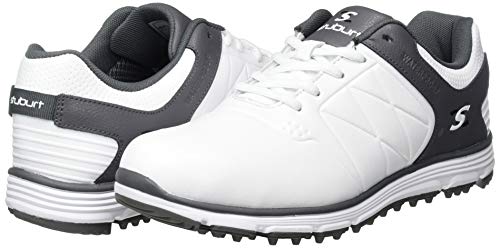 Stuburt Golf SBSHU1124 Evolve II Dri - Zapatos de Golf Impermeables sin Clavos, Hombre, Zapatos de Golf, SBSHU1124, Blanco Gris, 44 Stuburt Golf SBSHU1124 Evolve II Dri - Zapatos de Golf Impermeables sin Clavos, Hombre, Zapatos de Golf, SBSHU1124, Blanco Gris, 44