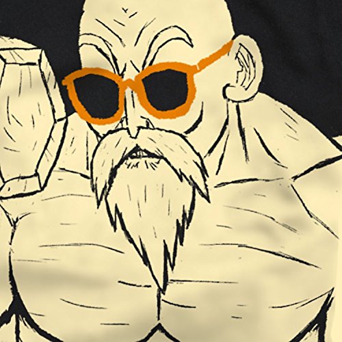 style3 Roshi Dragon Master Camiseta de Tirantes para Hombre Tank Top Turtle Ball, Talla:M