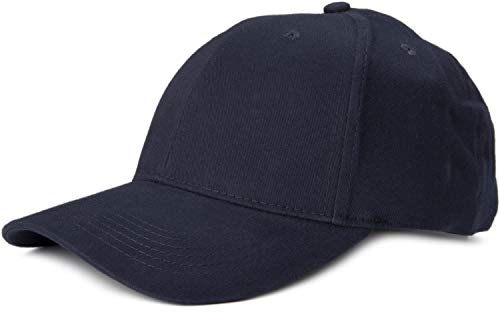 styleBREAKER Gorra clásica de 6 Paneles con Superficie cepillada, Gorra de béisbol, Ajustable, Unisex 04023018, Color:Azul Marino