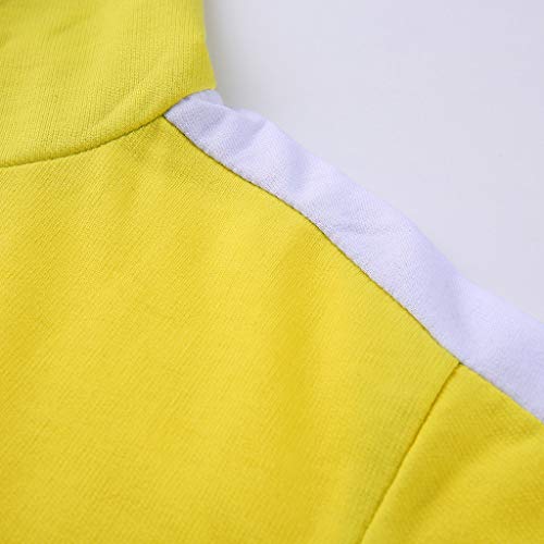 Subfamily Conjunto de Pantalones de Suéter con Cremallera y Paneles de Manga Larga con Bolsillo para Hombres, Patchwork Cremallera Sudadera Top Pantalones Conjuntos Traje Deportivo Chándal Amarillo M Subfamily Conjunto de Pantalones de Suéter con Cremallera y Paneles de Manga Larga con Bolsillo para Hombres, Patchwork Cremallera Sudadera Top Pantalones Conjuntos Traje Deportivo Chándal Amarillo M