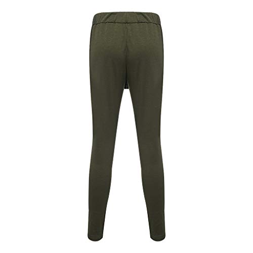 Subfamily Pantalón Deportivo para Hombre con Herramientas de Doble Costura En Color Liso Pantalones Cortos de Cremallera de Doble Capa Pantalones Deportivos de Bolsillo de Trabajo Ejercito Verde M