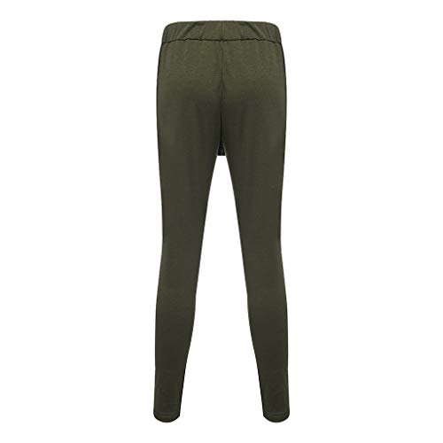 Subfamily Pantalón Deportivo para Hombre con Herramientas de Doble Costura En Color Liso Pantalones Cortos de Cremallera de Doble Capa Pantalones Deportivos de Bolsillo de Trabajo Ejercito Verde M