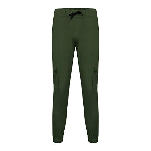Subfamily Pantalones de Herramientas Deportivas Casuales Multibolsillos de Color Liso para Hombre Azul Marino Pocket Overol Casual Pocket Sport Work Pantalones de Pantalón Casuales Caqui XXL