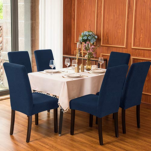 subrtex Funda Sillas Comedor Elasticas Fundas para Sillas Respaldo Alto Forros de Sillas de Comedor Universal (Pack de 2, Armada) subrtex Funda Sillas Comedor Elasticas Fundas para Sillas Respaldo Alto Forros de Sillas de Comedor Universal (Pack de 2, Armada)