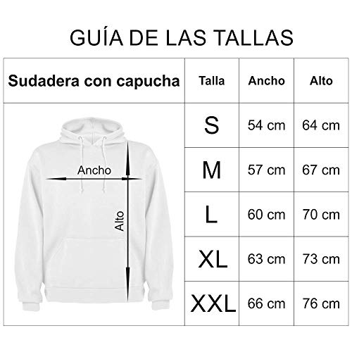 Sudadera Blanca con Capucha para Hombre (S)