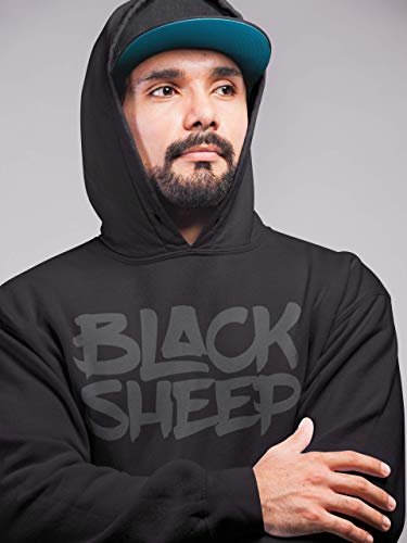 Sudadera con Capucha: Black Sheep - Oveja Negra - Regalo-s Hombre y Mujer - Sweat-Shirt Hoodie Hip Hop Rap - Gángster - Biker Auto Coche Moto Deporte - MMA Combate - USA -Cárcel (XXL)