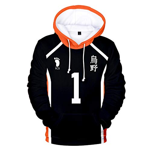 Sudadera con Capucha De Anime, Suéter De Personaje Juvenil De Voleibol, con Capucha Impresa En 3D para Hombres, Sudadera con Capucha De Anime Japonés para Fanáticos-Estilo F_100