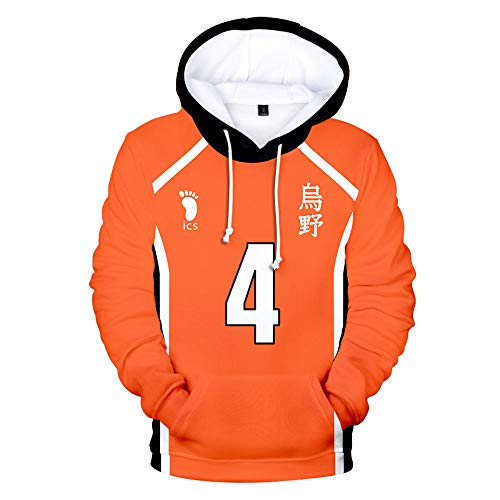 Sudadera con Capucha De Anime, Suéter De Personaje Juvenil De Voleibol, con Capucha Impresa En 3D para Hombres, Sudadera con Capucha De Anime Japonés para Fanáticos-Estilo F_100