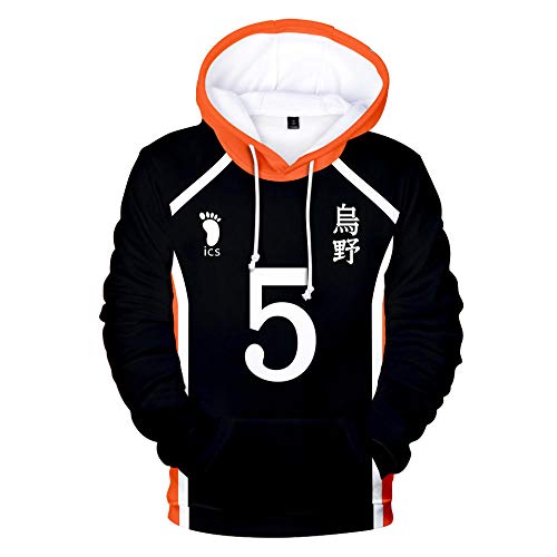 Sudadera con Capucha De Anime, Suéter De Personaje Juvenil De Voleibol, con Capucha Impresa En 3D para Hombres, Sudadera con Capucha De Anime Japonés para Fanáticos-Estilo F_100