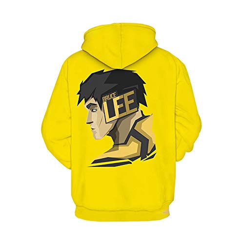 Sudadera con Capucha de Kung Fu con Estampado 3D de Bruce Lee para Hombre, Sudaderas con Capucha de Boxeo MMA, Sudadera con Capucha Suelta Informal de Moda