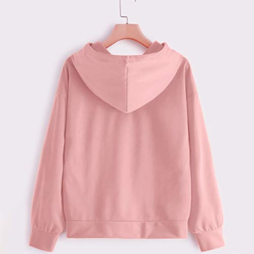 Sudadera con Capucha otoño Invierno para Mujer Talla Grande Sudaderas con Estampado Love Shape de Manga Larga para Mujer Cómodos Abrigos cálidos Pullover Tops