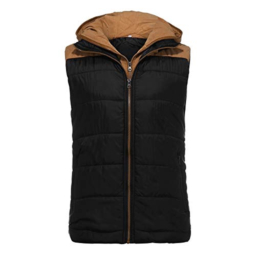 Sudadera con Capucha para Hombre Otoño Invierno Cremallera Calor Chalecos Sin Mangas De Plumas Chaquetas Algodón Talla Grande Abrigo con Capucha Grueso y Cálido riou Sudadera con Capucha para Hombre Otoño Invierno Cremallera Calor Chalecos Sin Mangas De Plumas Chaquetas Algodón Talla Grande Abrigo con Capucha Grueso y Cálido riou