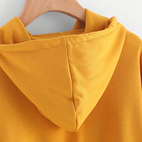 Sudadera con Capucha Rayado en la Manga Sudaderas Cortas Adolescentes Chicas Niña Sudadera con Capucha Rayado en la Manga Sudaderas Cortas Adolescentes Chicas Niña