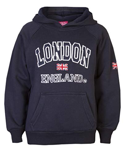 Sudadera Love Lola con capucha, para niños y niñas, recuerdo de Londres Azul azul marino 11-12 Años