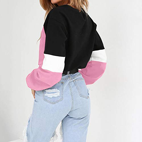 Sudadera para Mujer,riou Sudaderas Adolescentes Chica De Manga Larga Empalme Color Moda Sudadera Pullover Tops Blusa Mejor Venta Superior Sudadera para Mujer,riou Sudaderas Adolescentes Chica De Manga Larga Empalme Color Moda Sudadera Pullover Tops Blusa Mejor Venta Superior