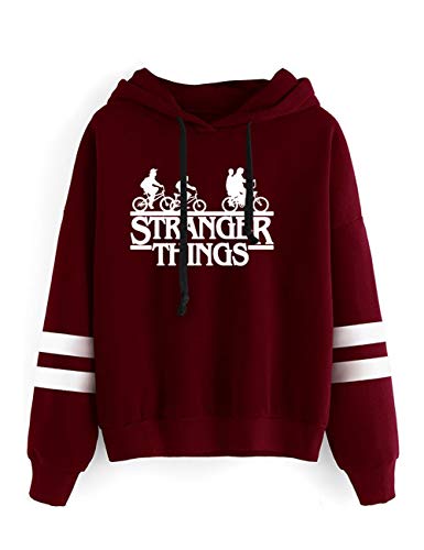 Sudadera Stranger Things Mujer, Sudadera Stranger Things 3 Unisex Hombres Adolescente Sudadera con Capucha Stranger Things Deporte Casual Impresión Suéter Jersey Series de Television Regalos (3,M)