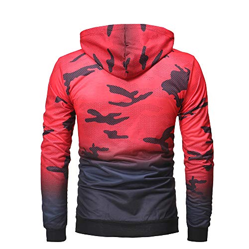 Sudaderas con Capucha para Hombre Camuflaje Jersey Ciclismo Suéter Manga Larga Hombre Ropa de Deporte Hoodie Chándal con Cordón Hombre riou