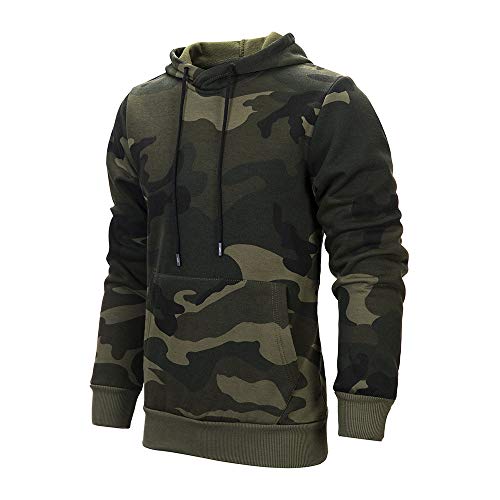 Sudaderas con Capucha para Hombre Camuflaje Jersey Ciclismo Suéter Manga Larga Hombre Ropa de Deporte Hoodie Chándal con Cordón Hombre riou